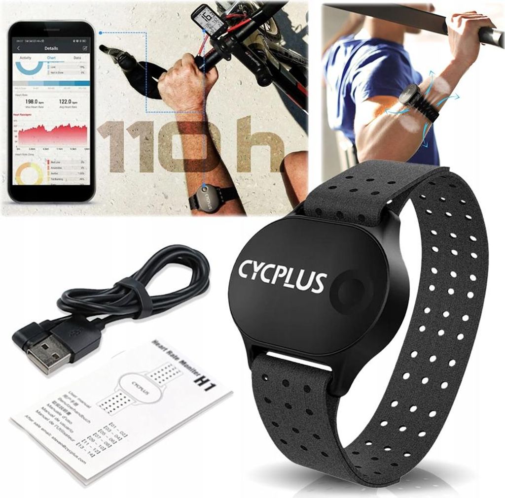 Cycplus H1 Sensore di polso nero Nero Taglia unica Immagine del prodotto 