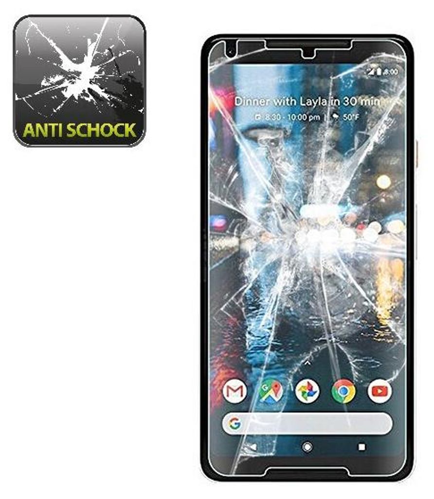 3x Panzerfolie für Google Pixel 2 ANTI-SCHOCK Displayfolie Produktbild 