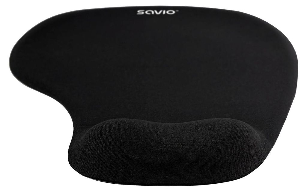 Savio MP-01B mouse pad black, Schwarz, Einfarbig, Produktbild 