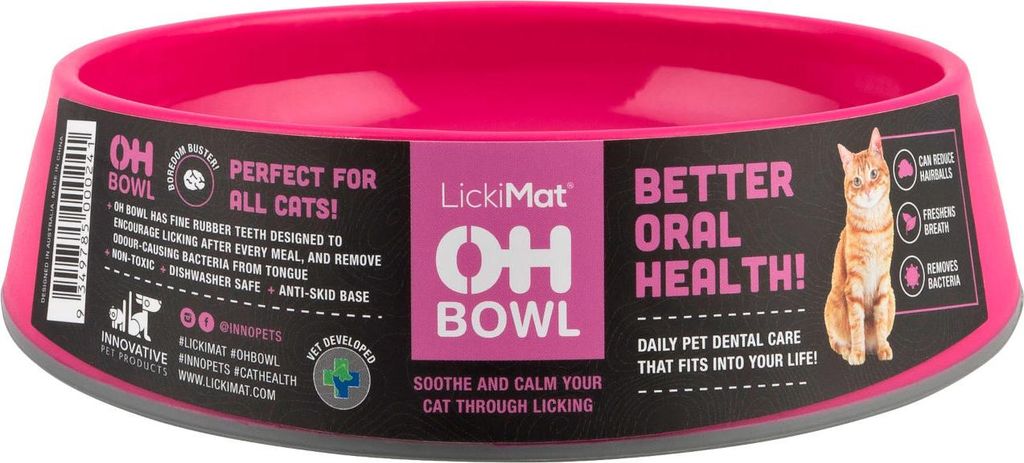 LickiMat OH Bowl - Schlecknapf für Katzen - pink