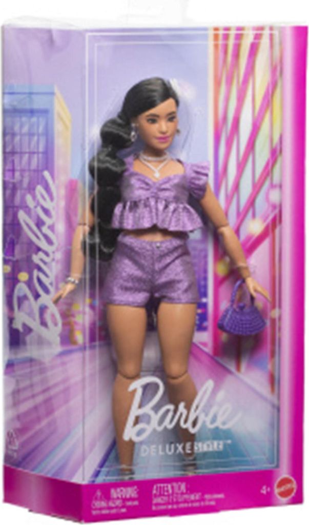 Mattel Barbie® DELUXE Modelka Fialové šortky  JFP43 Obrázek produktu 