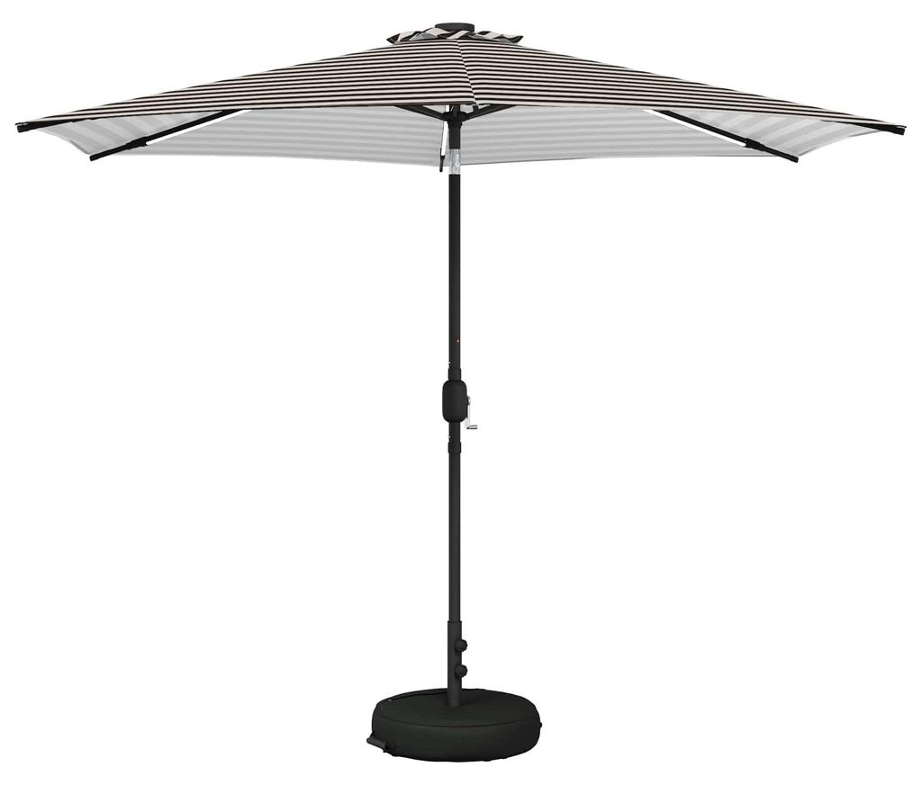 vidaXL Garten Sonnenschirm mit LED-Lichtern 300 x 300 cm Polyester