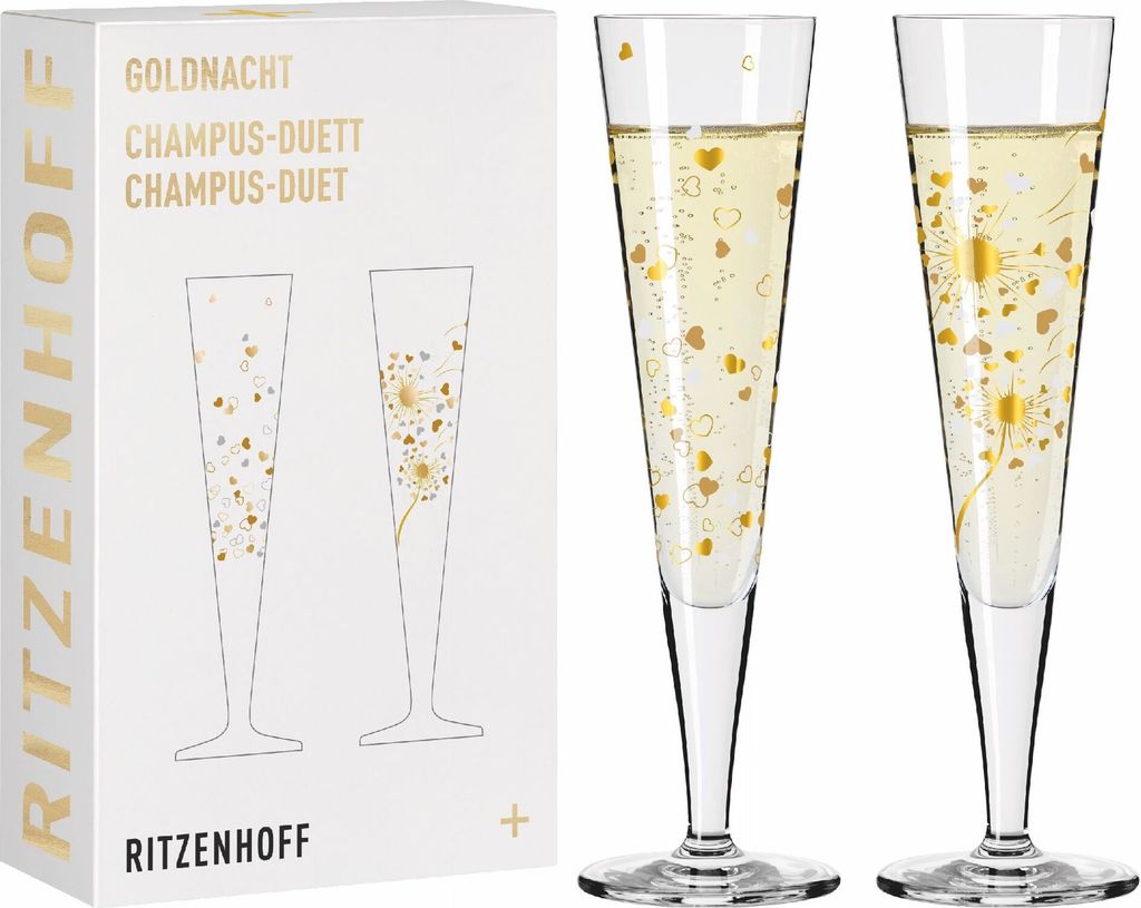 Goldnacht Champagnerglas-Set F24 Von Ana Vasconcelos Produktbild 