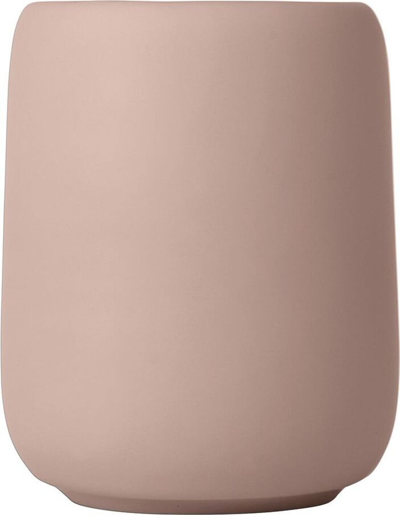 Blomus Zahnputzbecher Sono Misty Rose, Keramik, Silikon, Kunststoff, 300 ml, 66371