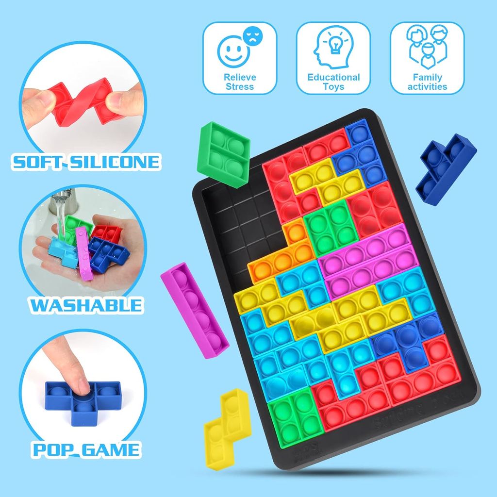 Pop It Antistress Bubble Fidget Push Zappelblöcke Puzzle Produktbild 4