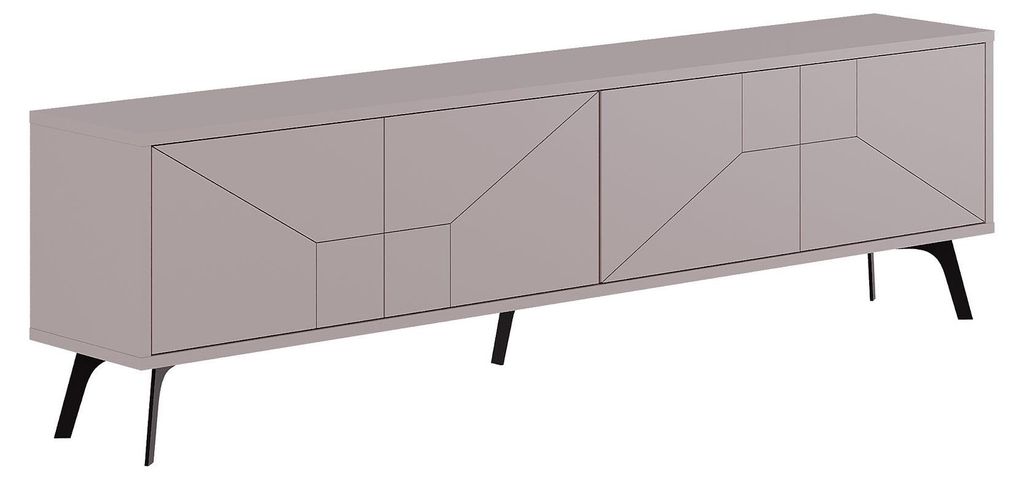 TV-Möbel aus Holz "Dune" - 180 x 29 x 50 cm - Mokka hell