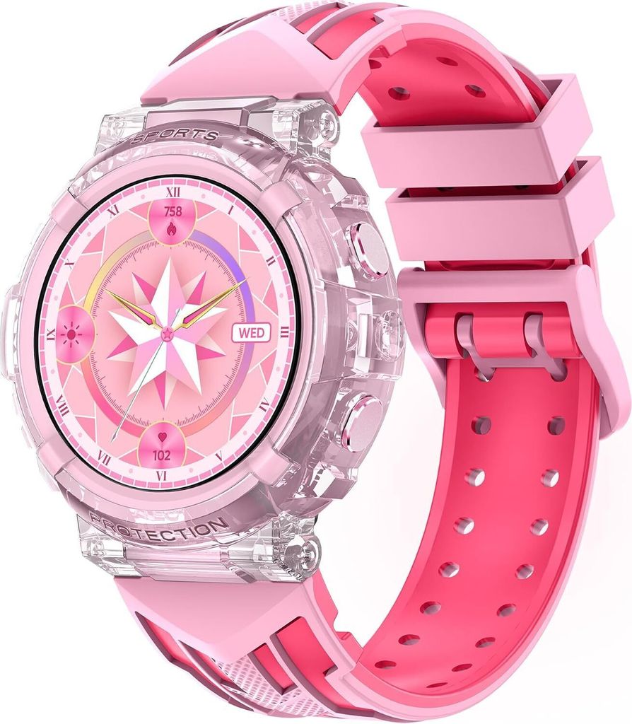 Telefon Uhr mit Fitness Tracker mit Blutdruck Herzfrequenzmesser Schlafmonitor 123 Sportmodi Wecker Schrittzähler Armbanduhr Musik Taschenlampe