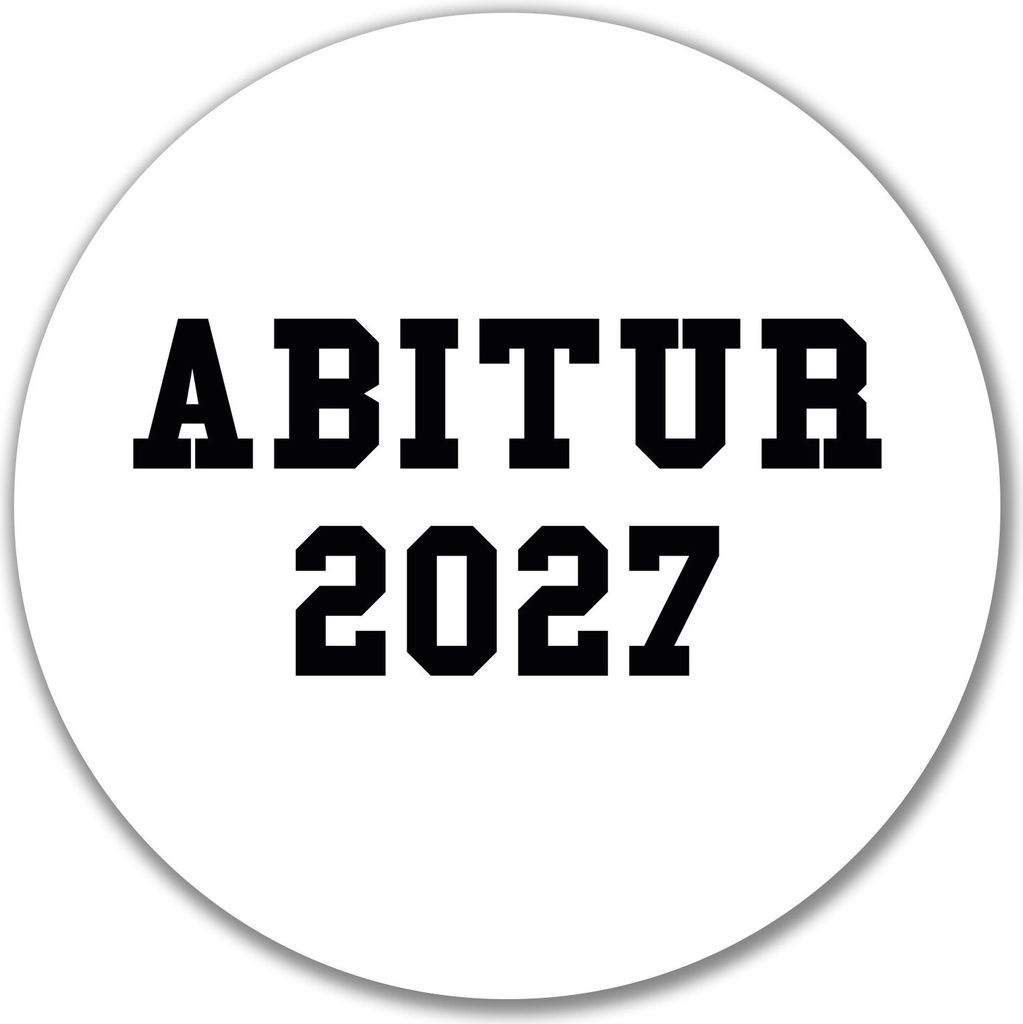 Huuraa Aufkleber Abitur 2027 ABI 10cm rund Sticker Geschenkidee