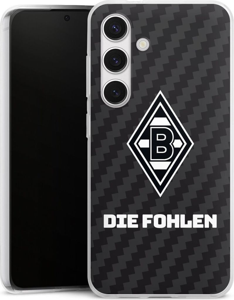 DeinDesign Handyhülle für Samsung Galaxy S24 Silikon Hülle Case Smartphone Schutzhülle Borussia Mönchengladbach Carbon Gladbach