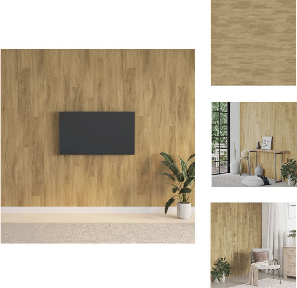 vidaXL Wandpaneele Holzoptik Braun PVC 2,06 m² - Wandverkleidung