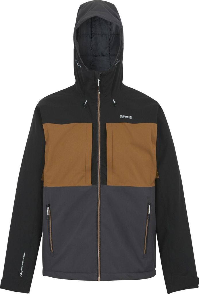 Regatta - "Maland" Jacke, wasserfest für Herren, Isoliert RG12117 (L) (Nussbraun/Schwarz/Asche)