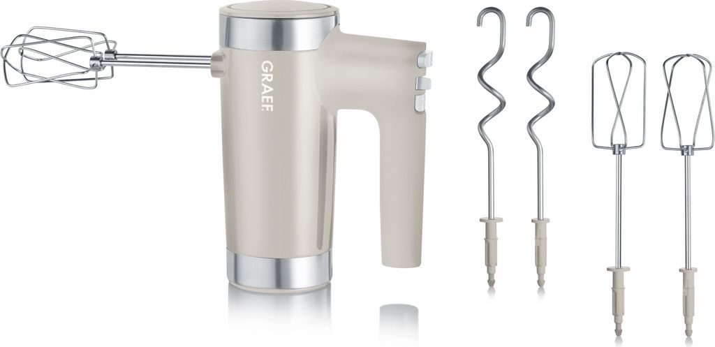 Graef HM508, Handmixer, Graubraun, Schlagen, Kneten, Mixen, Produktbild 