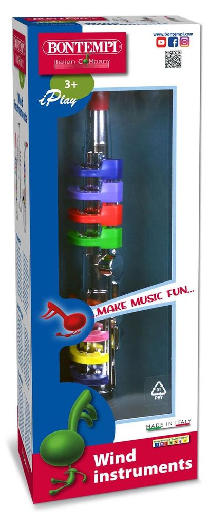 Bontempi 32 4431, Spielzeug-Musikinstrument, Klarinette, 3 Jahr(e), 112 g, Mehrfarbig