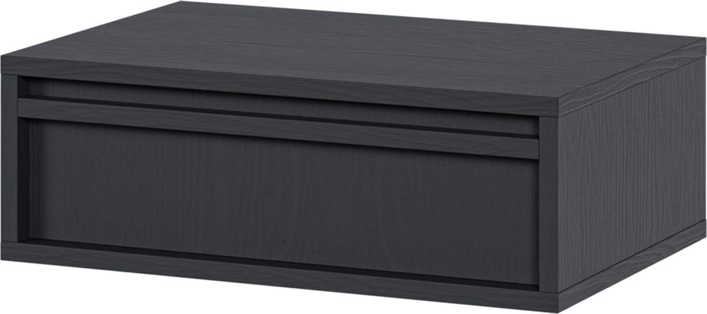 Selsey Evo - Nachttisch hängend mit Schublade, Schwarz, 50 Produktbild 