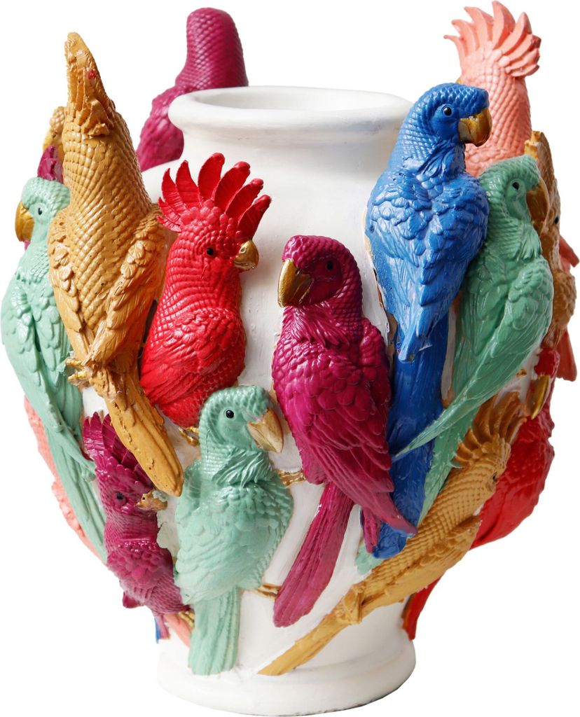 FURNARO Objektvase Parrot Party Kunststoff bunt Ø24x27?cm