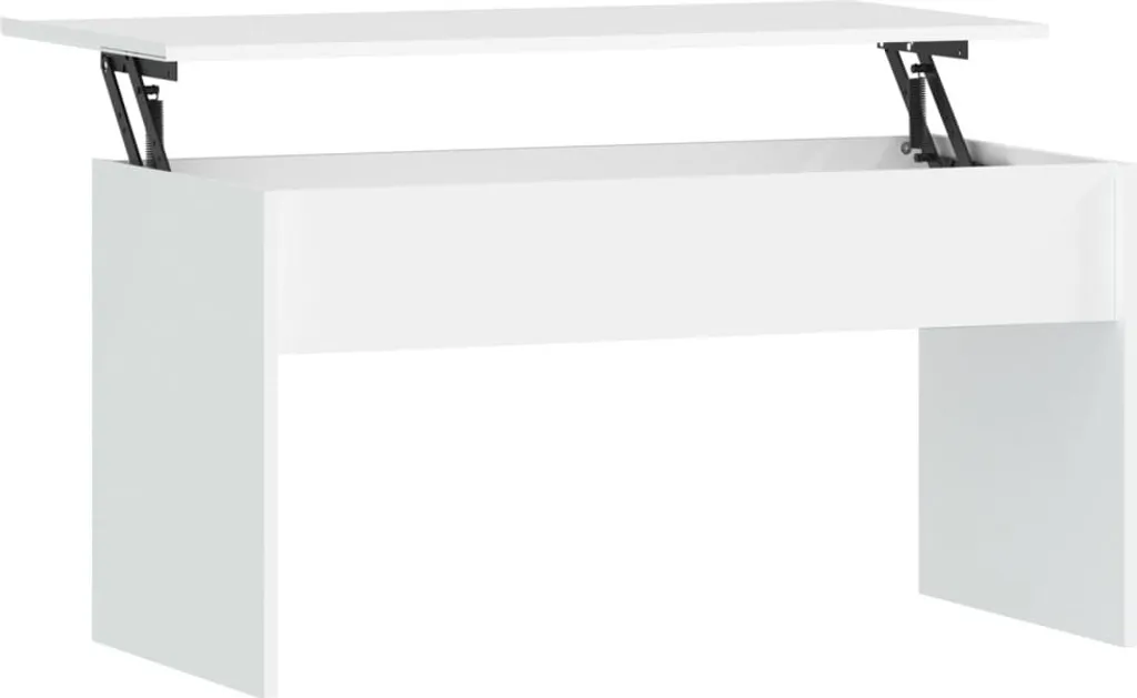 vidaXL Table Basse Blanche 102x50,5x52,5 cm en Aggloméré Robuste