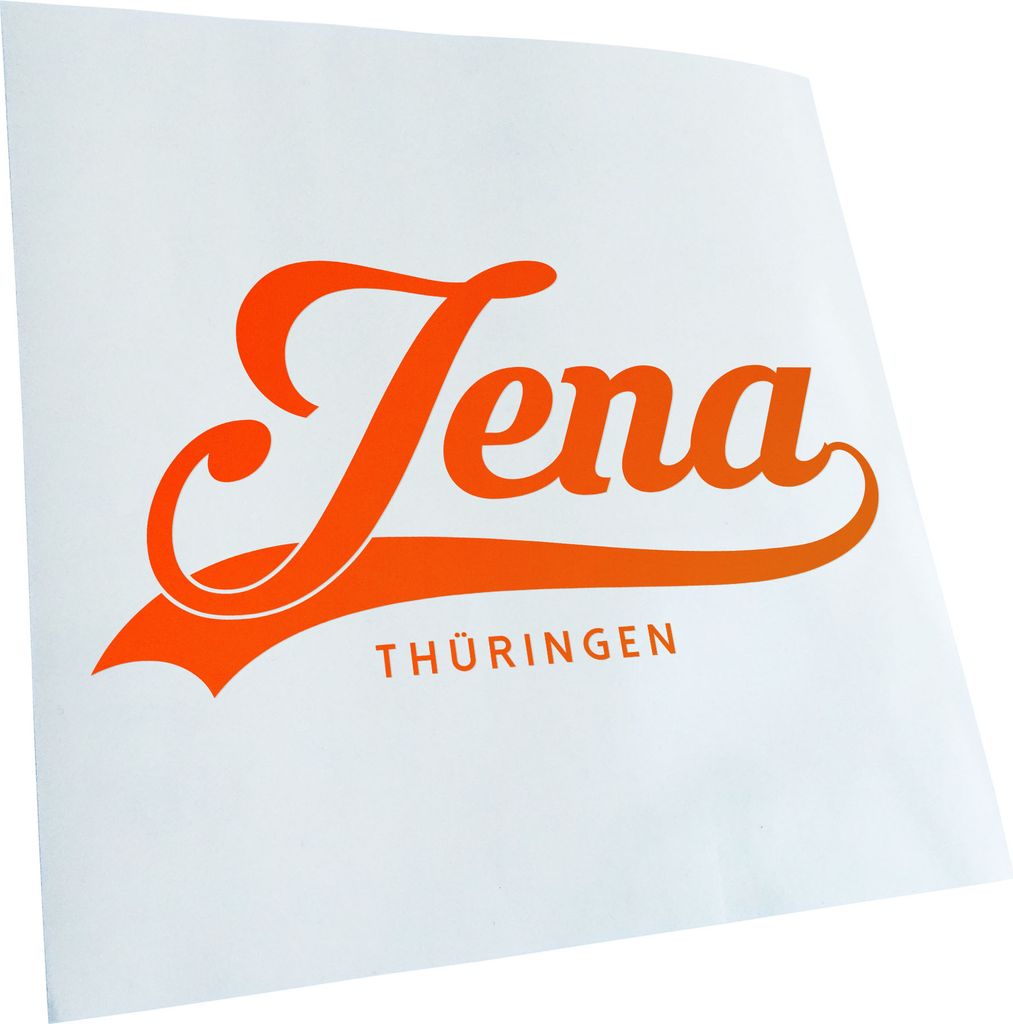 Kiwistar - Autoaufkleber - Jena Thüringen - Orange - 20x10cm - Aufkleber für Auto, Laptop, Fahrrad, LKW, Motorrad mehrfarbig JDM Decal Racing