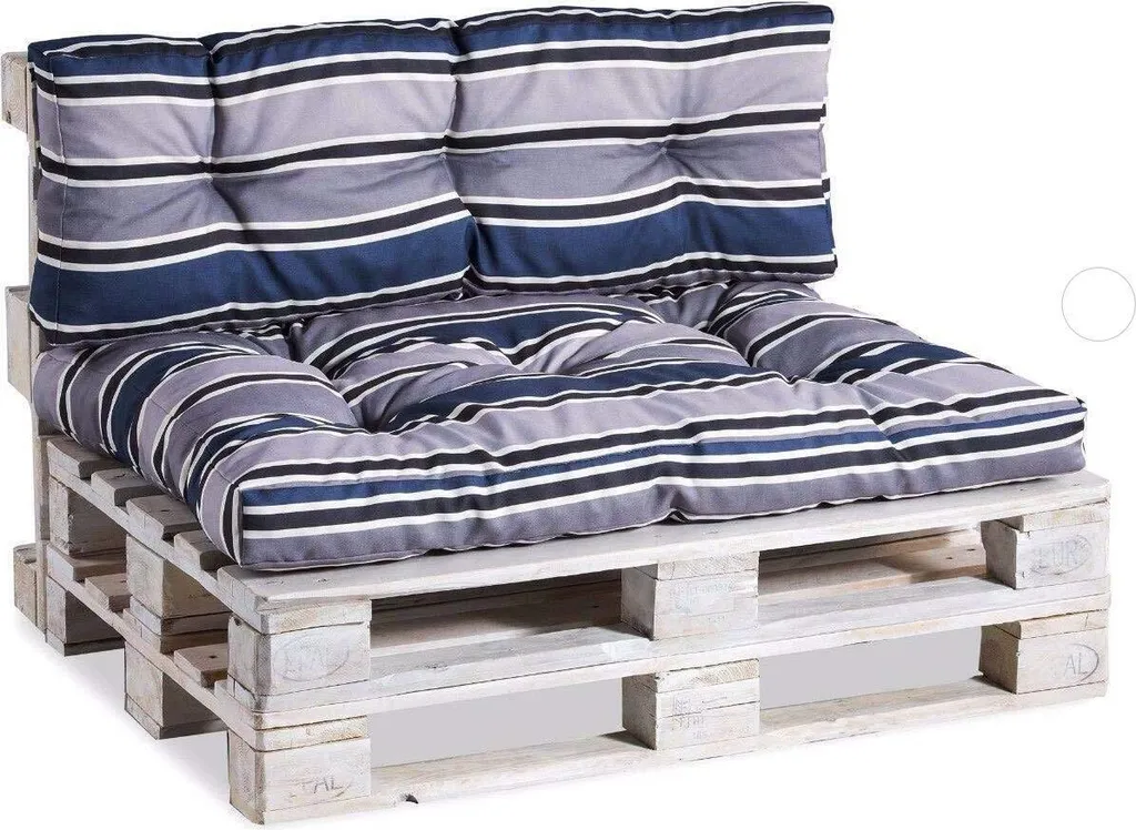 Coussin de dossier pour canapé de jardin en palette PPI Bleu-Gris