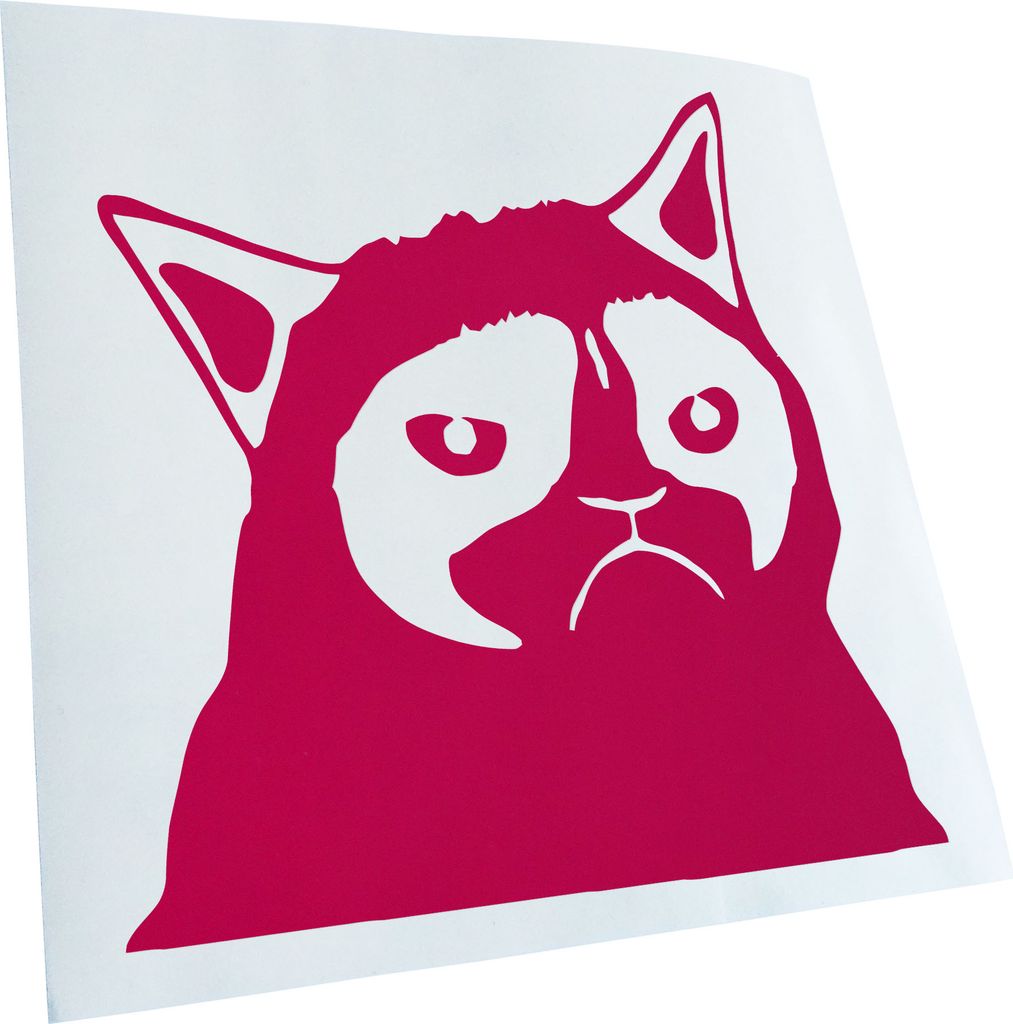 Kiwistar - Autoaufkleber - Grumpy Cat - Meme - No Heckscheibe - Aufkleber für Auto Kfz Fahrrad, LKW, Truck Mofa