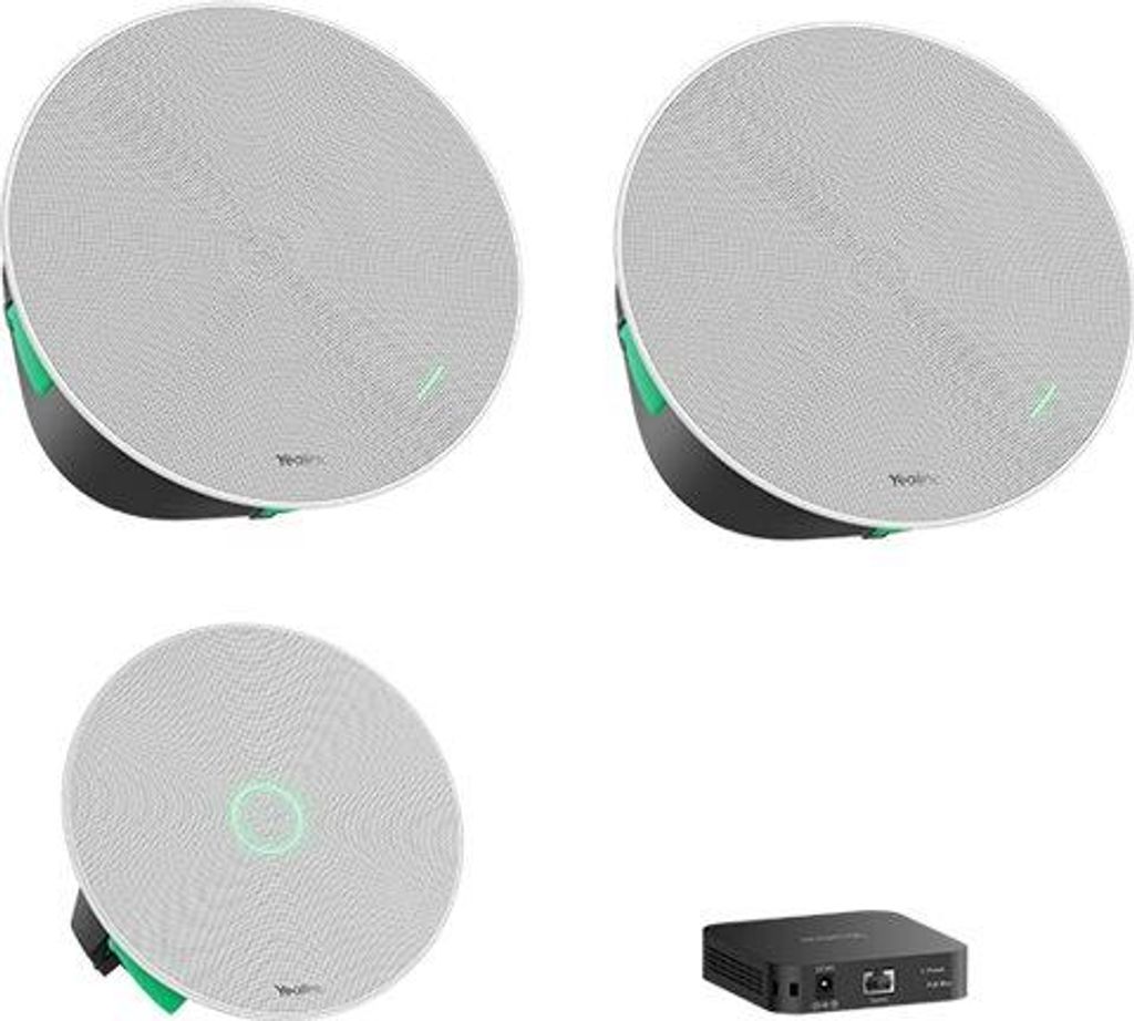 Yealink CMKIT-121 - Kit für Videokonferenzen (CM20 ceiling microphone, 2 CS10 ceiling speakers, RCH40 E2 switch)