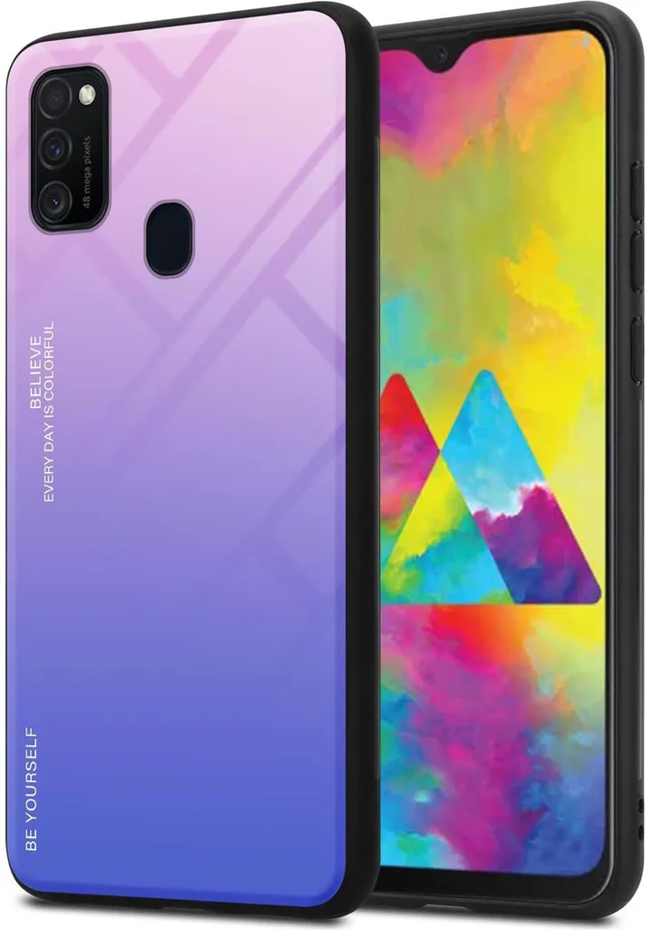 Cadorabo Custodia Samsung Galaxy M21 M30s: Vetro Nero Protettivo