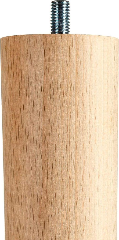 4er Set Tischbeine Buche roh H 710 mm / Ø 60/40 mm mit Gewindestift M10 Ideal für Küchen & Ess-Tische / Tischfüße Holz Möbelfüße SOTECH