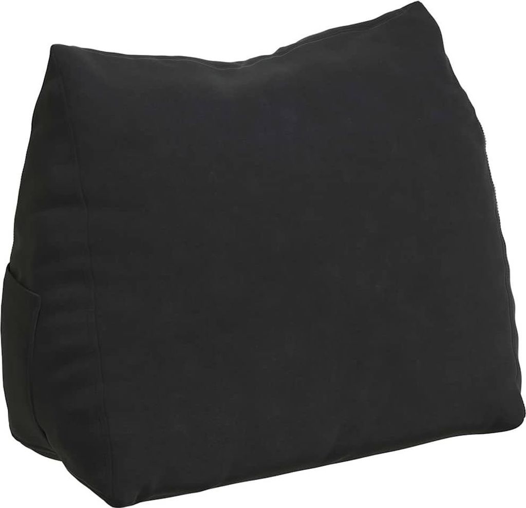 Rückenkissen Schwarz 45 x 20 x 35 cm Cordstoff