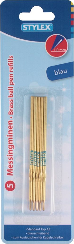 Stylex 30510, Blau, 1 mm, Kugelschreiber, 5 Stück(e), Produktbild 