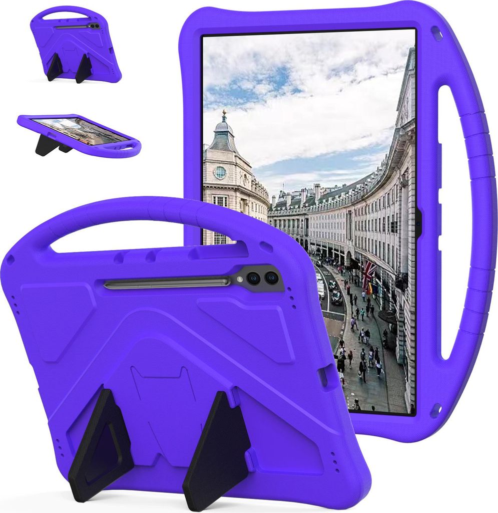 Kinder Hülle für Samsung Galaxy Tab S10 FE+ 13.1" 2025 X620, Eva Leichte Stoßfeste Ständer, Kids Griff Schutzhülle Lila