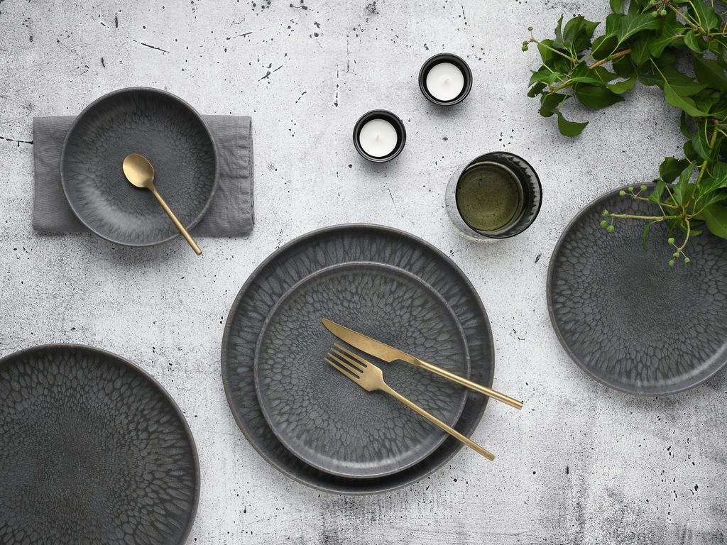 CreaTable, 21621, Uno Volcano Dark, Tellerset 12-tlg, Produktbild 4