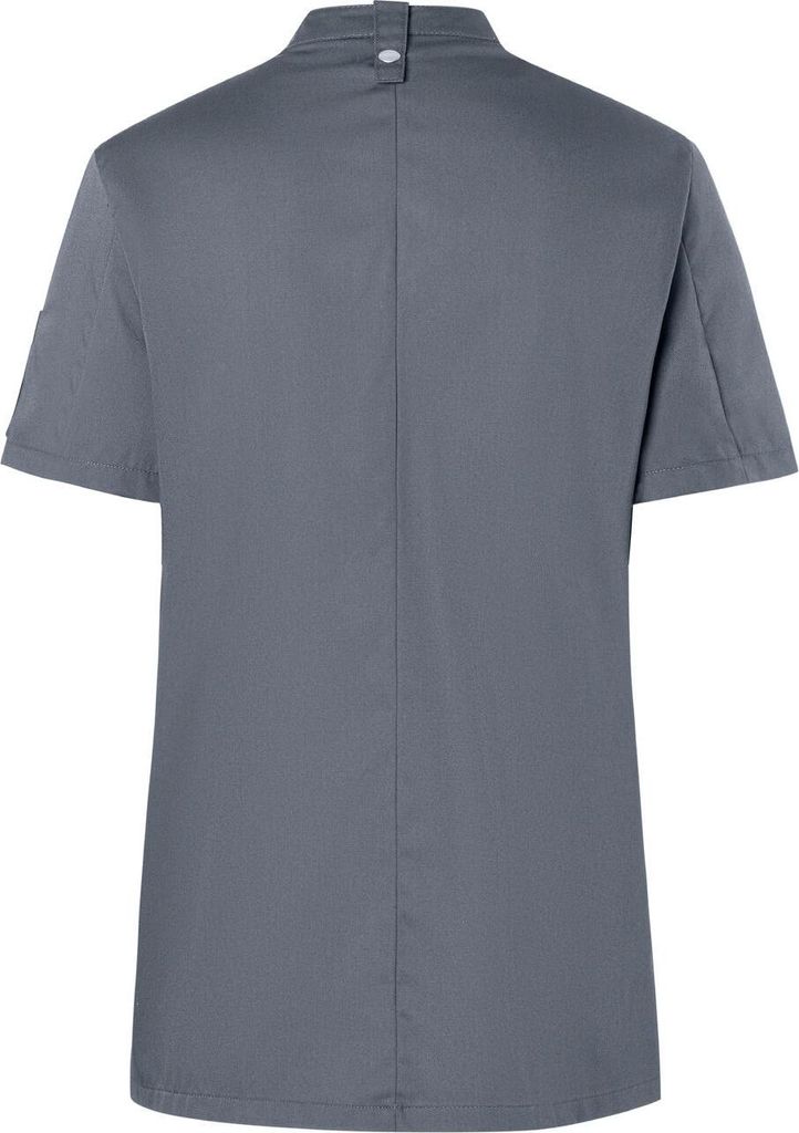 KARLOWSKY Damen Kochjacke Kurzarm Druckknöpfe Schwarz 44