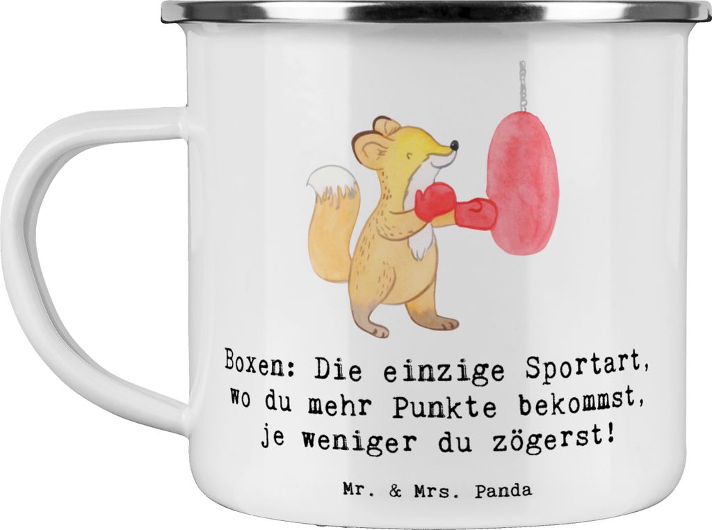 Mr. & Mrs. Panda Teetasse Boxen Schnell Entscheiden - Weiß - Geschenk, Sportler, Sportart, Haferl, Kontrahenten, wandertasse, Strategie, Teamsport...