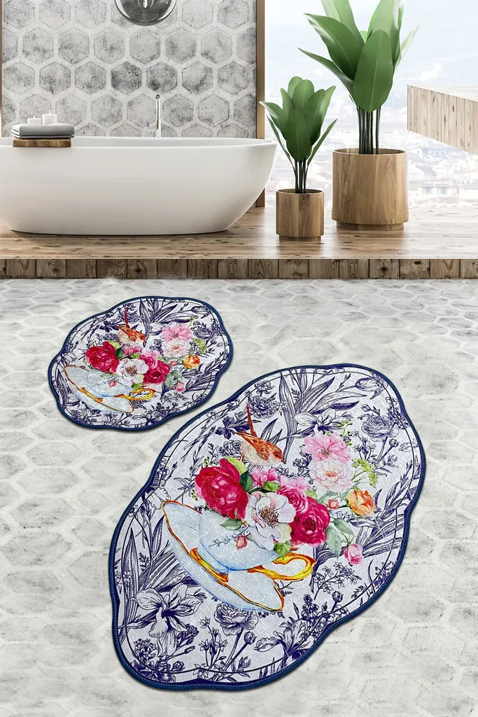 Tappetini Bagno Mijolnir Birdie CHL2517 Poliestere 700 GSM Colorato
