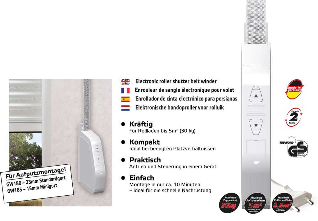 SuperRollo Professional SR10185 GW185 Elektrischer Produktbild 