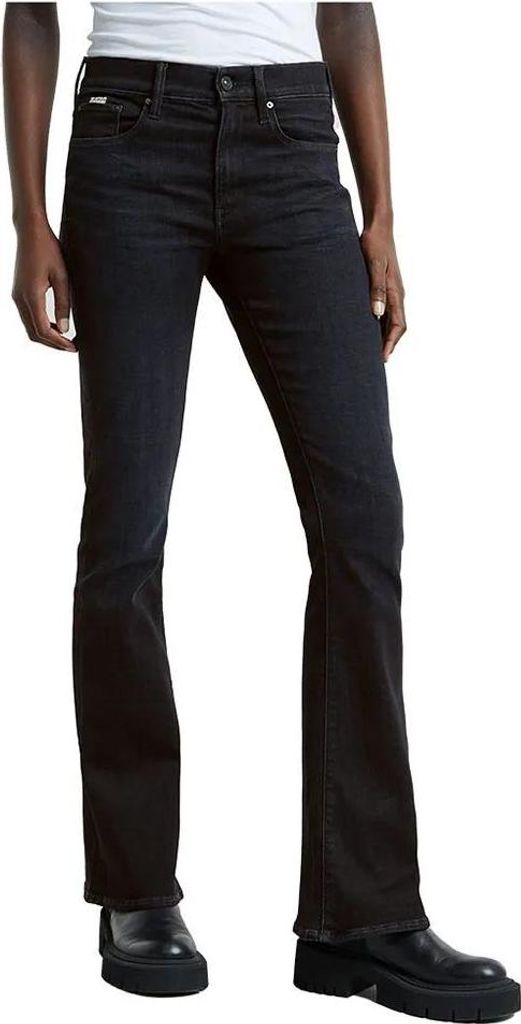 G-star 3301 Flare Fit Jeans Schwarz 34 / 32 Damen Schwarz 34