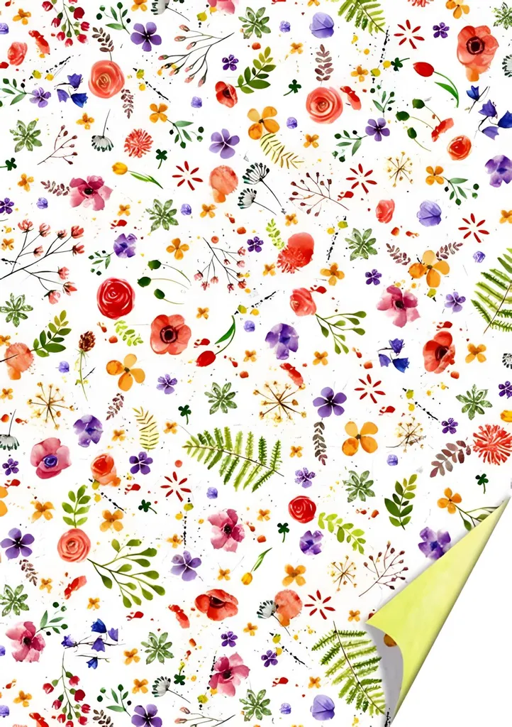 Heyda 204772257 Carton Design Fleurs à l'aquarelle 50 x 70 cm Qualité