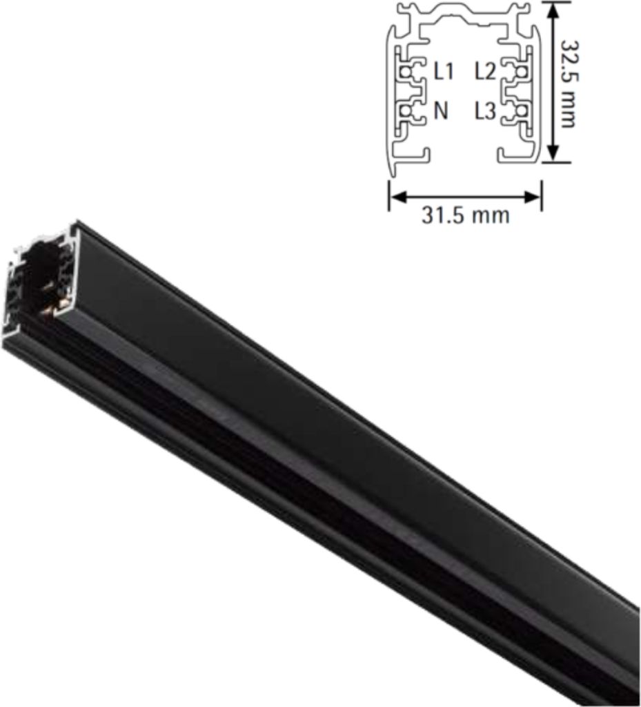 MOLTO LUCE NOA Rail-HV noir Image du produit 