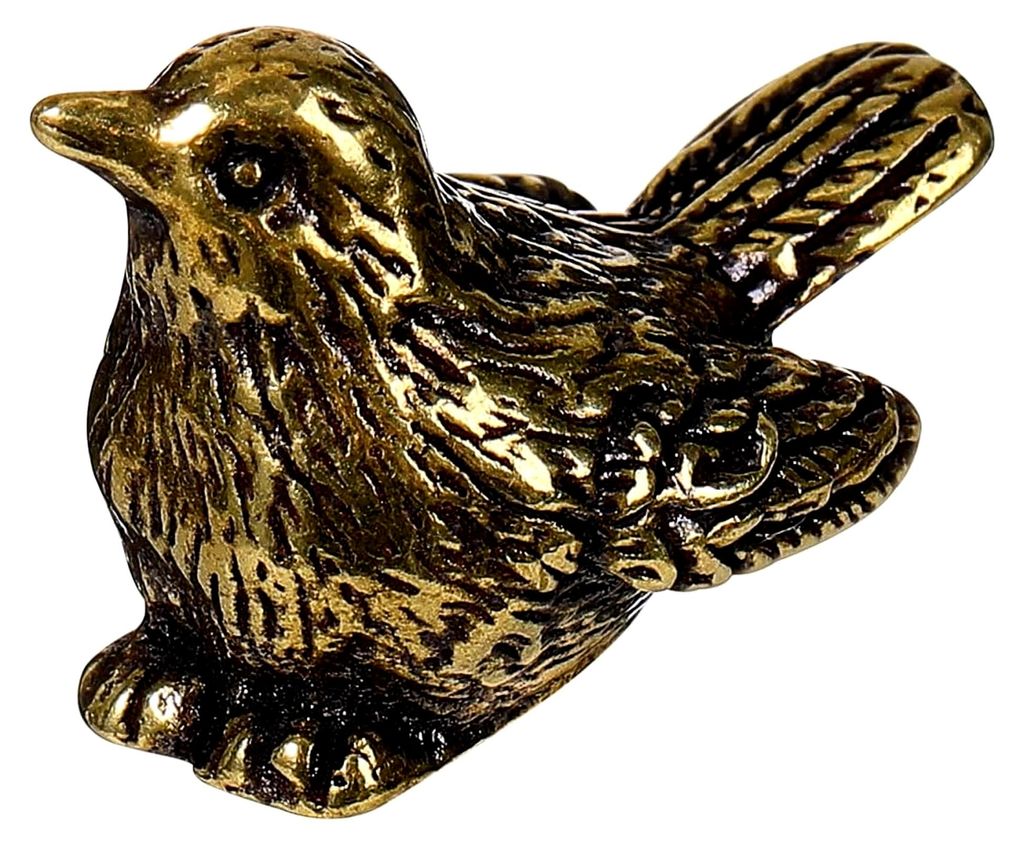 Retro Vogelornament aus Messing für Schreibtisch und Wohnraum