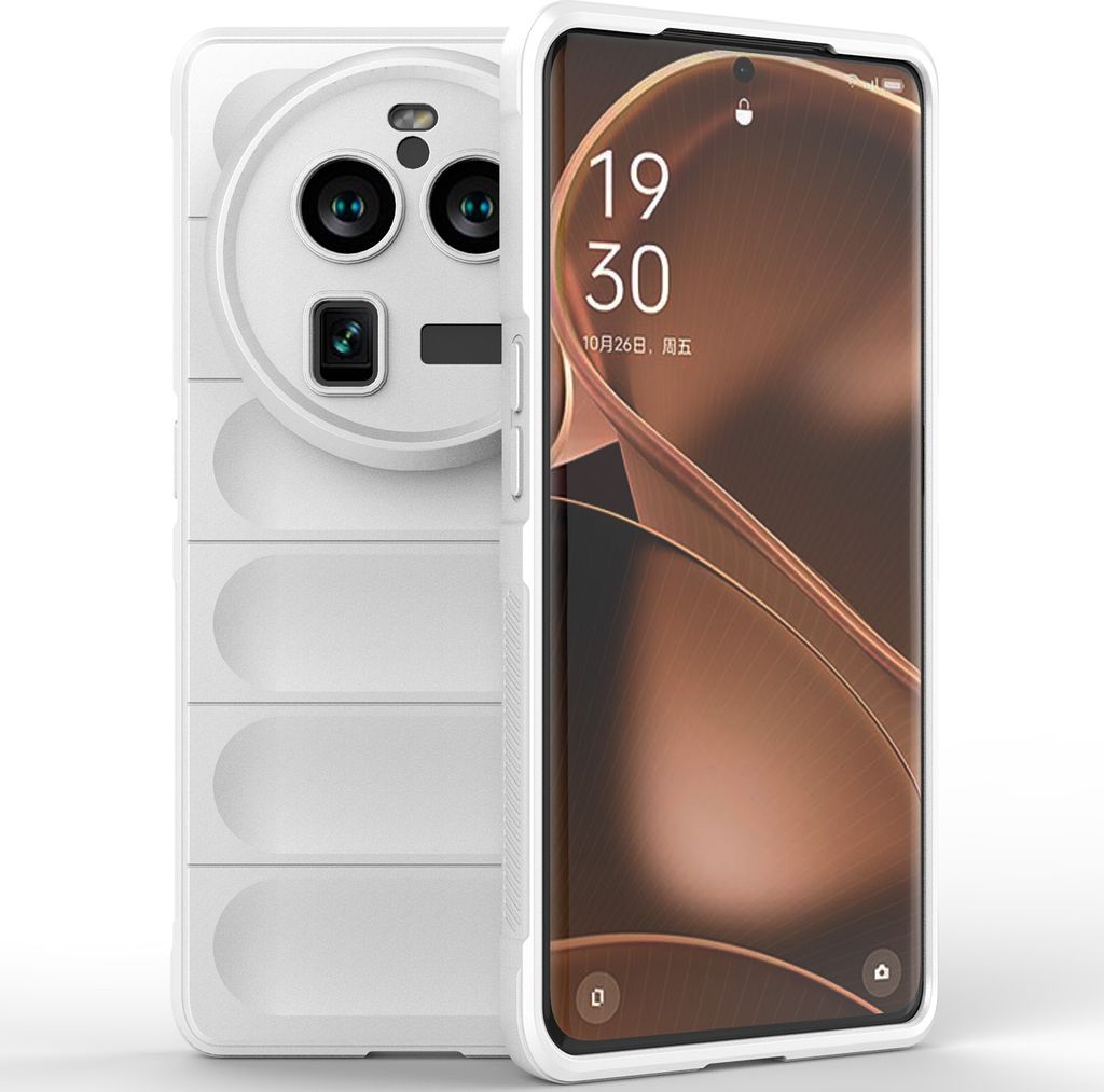OPPO Find X6 Pro Hülle, Weich TPU Silikon Stossfest Anti-rutsch Schutzhülle für OPPO Find X6 Pro Weiß