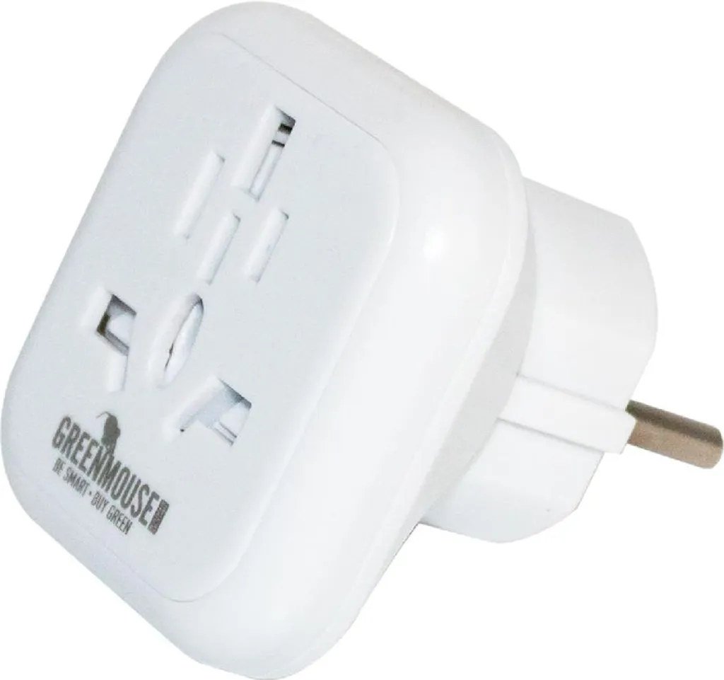 Adaptateur de voyage van der Meulen Monde vers Europe blanc et coloré