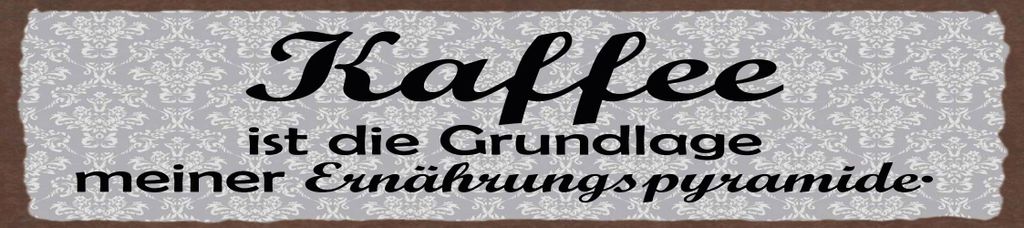 vianmo Holzschild 10x46 cm Kaffee ist die Grundlage meiner Ernährungspyramide
