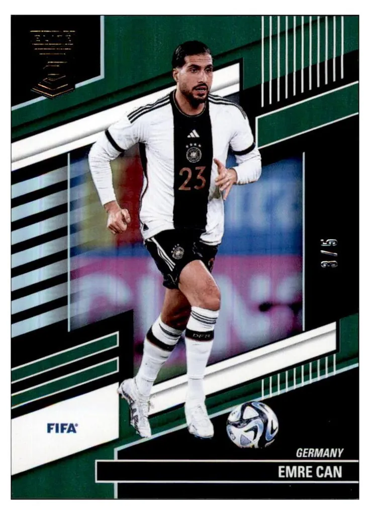 Carte Emre Can Panini Donruss Elite Verte Limitée 5 Exemplaires 95