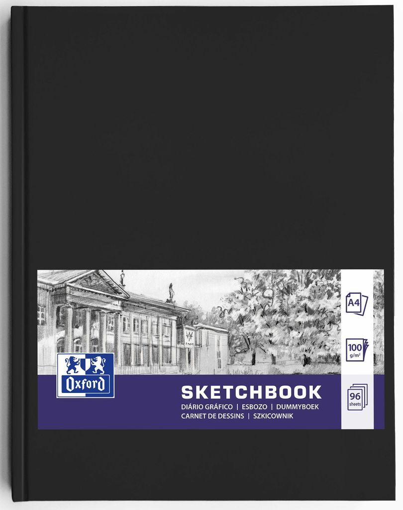Oxford 400152623, Einfarbig, Schwarz, A4, 48 Blätter, 100 Produktbild 