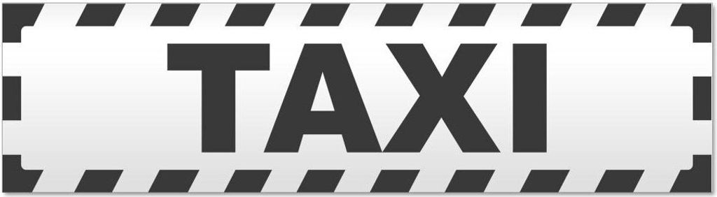 Kiwistar - Autoaufkleber - Dunkelgrau - 30 x 8 cm - Ta x i gestreift - Hinweis Aufkleber Sticker für Auto, Kfz, Fahrrad, PKW, LKW