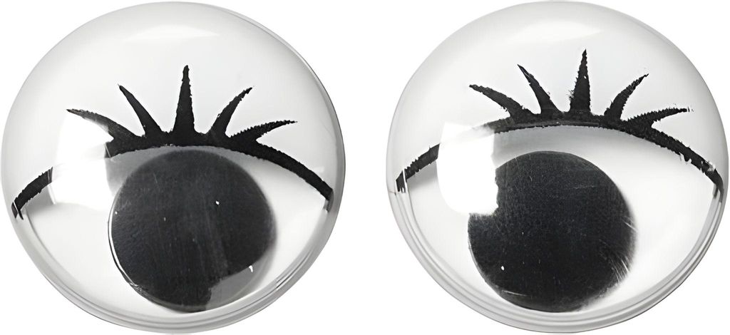 KNORR prandell 218386153 Wackelaugen mit Klebepunkt Ø 15 mm weiß mit schwarzer Pupille