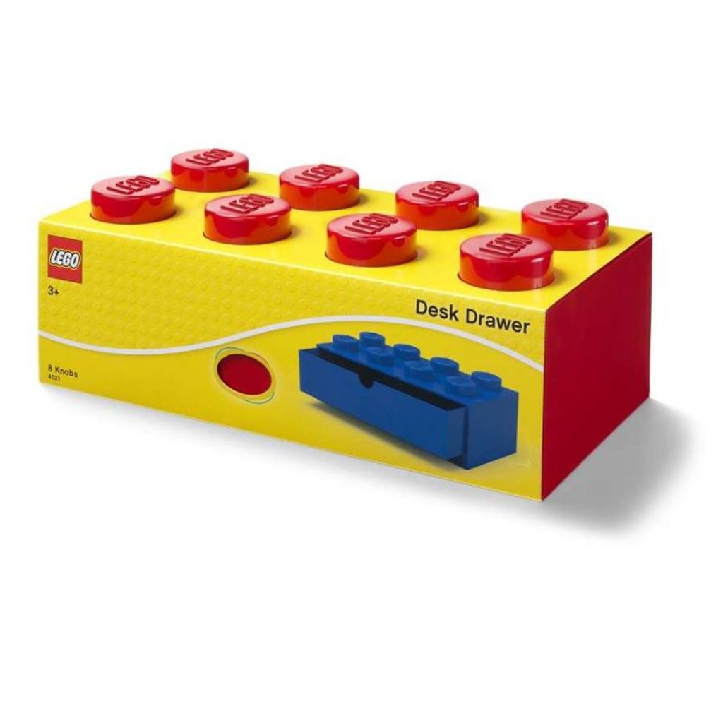 LEGO® stolný box 8 so zásuvkou - červená Obrázok produktu 