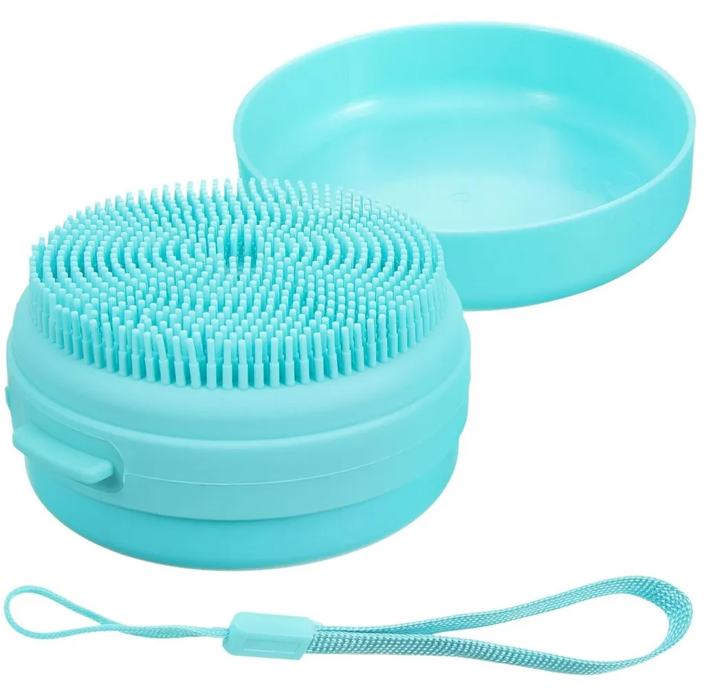 Brosse pour le corps en silicone portable et nettoyant doux cutané