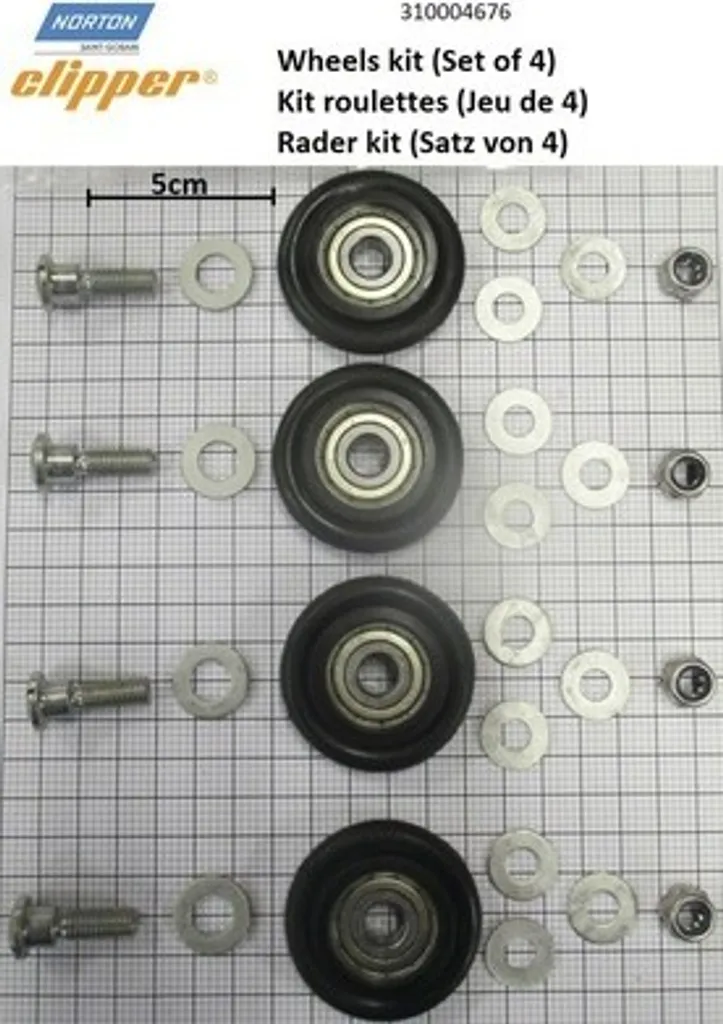 Galets de roulement pour table de coupe de chantier Norton Clipper