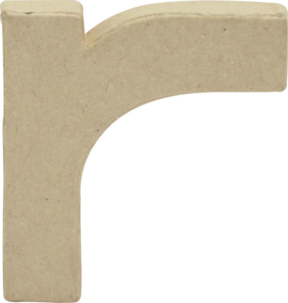 Décopatch 5x Pappmaché Kraft, kleiner Buchstabe r 1,5x8x8,5cm Kartonbraun AC830C