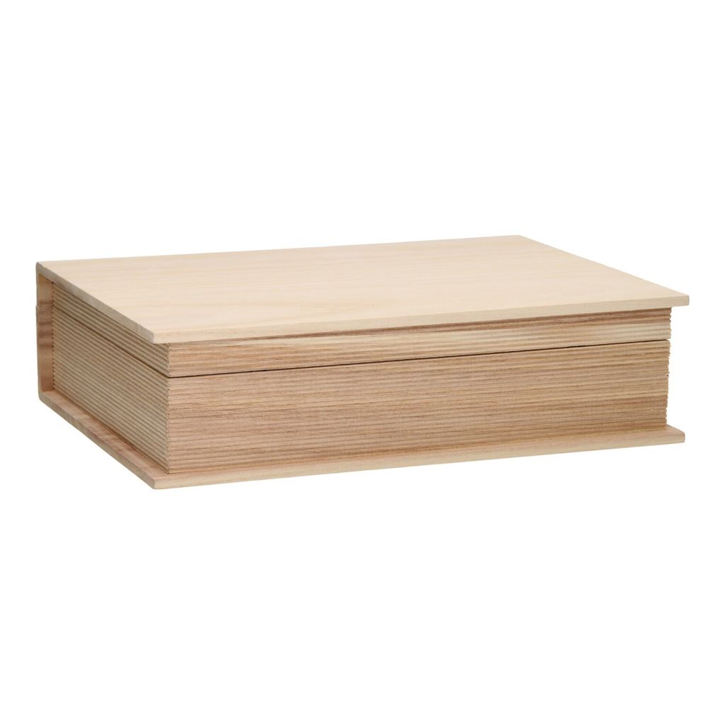 Boîte en bois en forme de livre Image du produit 